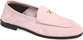 G/Fore Metal Tees Suede Flex Loafer in Blush at Nordstrom, Size 6.5