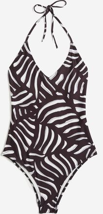 H&M Neckholder-Badeanzug - Schwarz