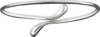 Hollywood Sensation Isabella Gold Plated Teardrop Open Wrap Bangle Bracelet in Silver at Nordstrom