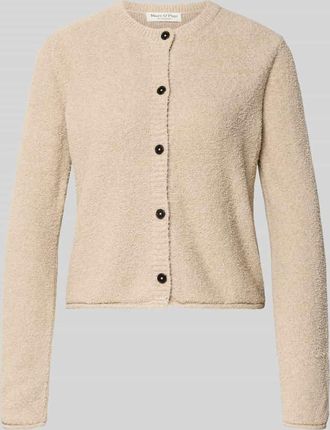 Marc O'Polo Regular Fit Strickjacke aus Baumwoll-Mix in Beige, Gr&ouml;&szlig;e XXL