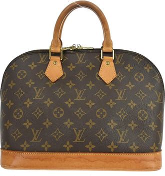 Louis Vuitton Alma Handbag Monogram Canvas Brown Canvas Handbag (Pre-Owned)