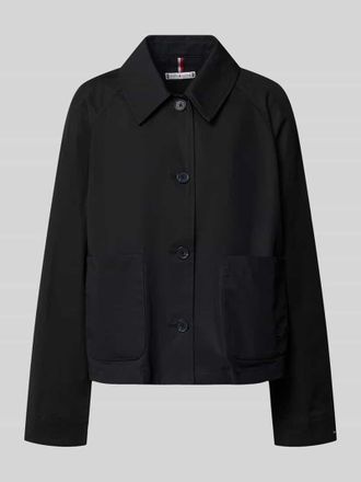 Tommy Hilfiger Relaxed Fit Trenchcoat aus reiner Baumwolle in Black, Gr&ouml;&szlig;e XL