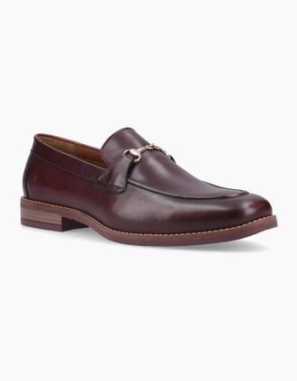 Hush Puppies Mens Hush Puppies Moses Leather Mens Bordeaux Loafers - Red - Size: 11
