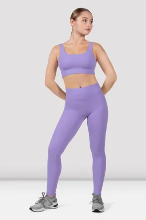 Bloch Apex Teen BLOCHeverhold Pocket Long Legging, Green Charcoal