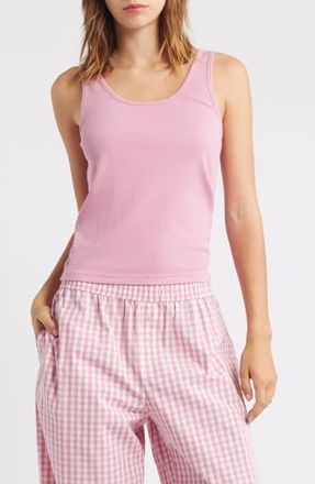Open Edit Rib Tank in Pink Prince at Nordstrom Rack, Size Medium