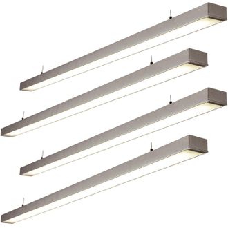 Loops 4 PACK Commercial LED Suspension Light - 1494mm x 68mm - 26W CCT LED Module