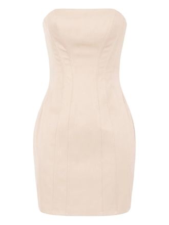 Elisabetta Franchi bustier seam-detail mini dress - Neutrals