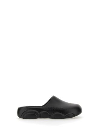 Moschino Teddy Sole Rubber Mule - Black