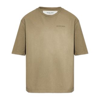 Golden Goose T-Shirts, male, Brown, Size: XL Logo T-Shirt