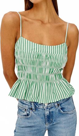Rails Makenna Top In Emerald Stripe