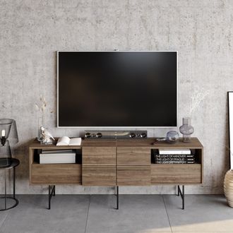 Decorotika Derin Modern Sideboard Cabinet in Walnut