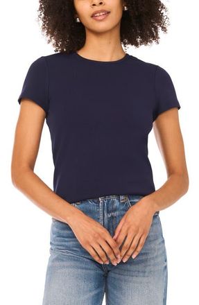 Vince Camuto Keyhole Back T-Shirt in Classic Navy at Nordstrom, Size X-Small