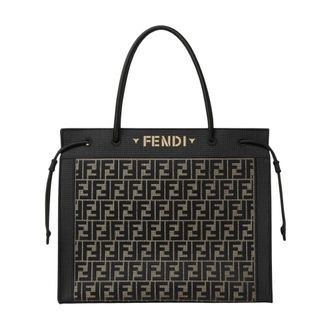 Fendi Magic Shopper Large - Dames - Tassen - Bruin - Maat: ONE Size Katoen