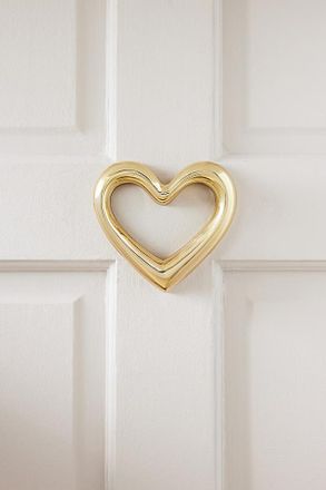 Anthropologie Amor Brass Heart Door Knocker