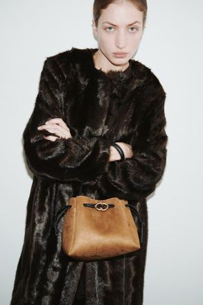 H&M Drawstring-detail Shoulder Bag in Brown at Nordstrom