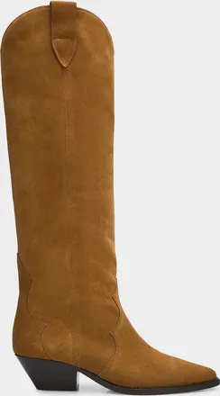 Isabel Marant Denvee Suede Tall Western Boots