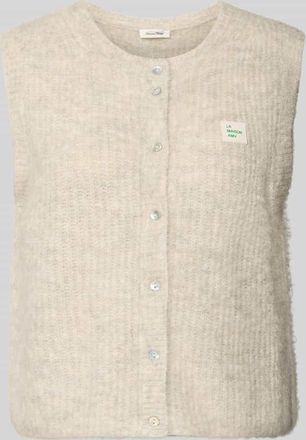 American Vintage American Vintage Weste in Strick-Optik in Hellgrau Melange, Gr&ouml;&szlig;e L