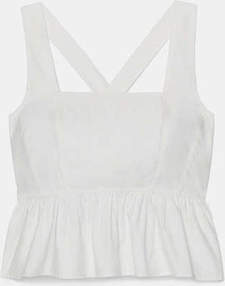 Kate Spade New York Cross-back Peplum Top