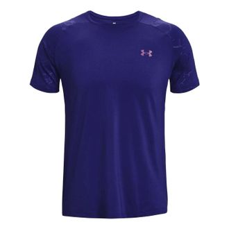 Under Armour Rush Emboss Short Sleeve T-Shirt Blue 1376790-468