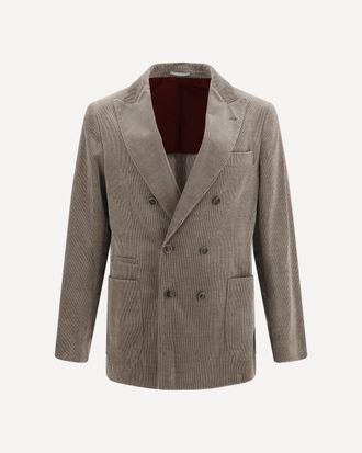 Brunello Cucinelli Double-breasted corduroy Jacket Male 54
