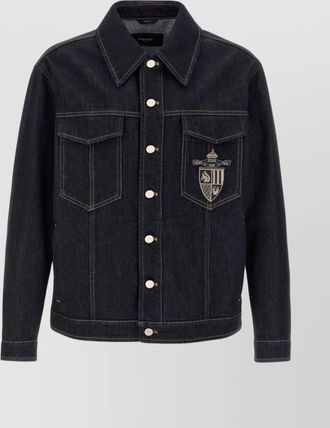 Fendi crest jacket with chest pockets and contrast stitching