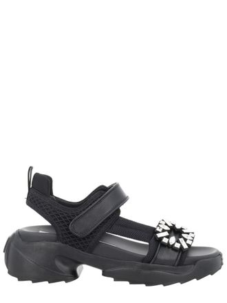 Roger Vivier Viv On The Run Crystal Straps Sandals
