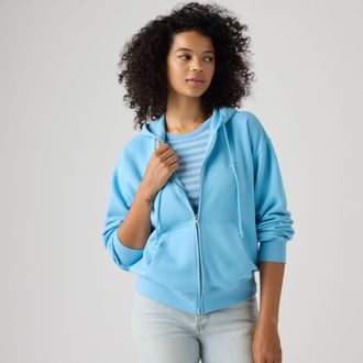 Levi's Everyday Full Zip Hoodie - Womens - XS - Blue