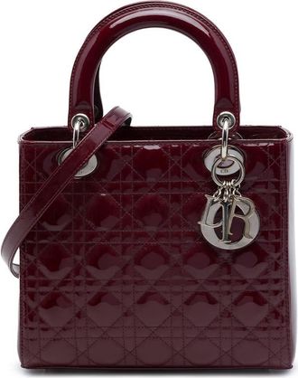 Dior Pre-owned Dior Medium Patent Cannage Lady Dior Ladies RYBVETNZLGQ6DOUG