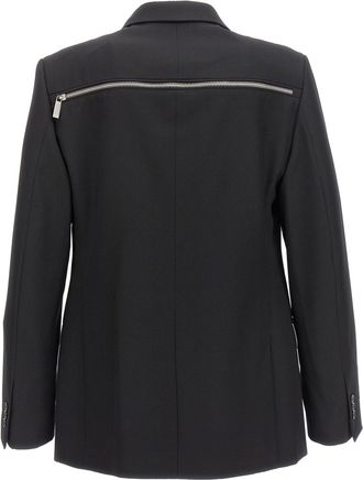 Off-white Mens Black Virgin Wool Blazer Clothing