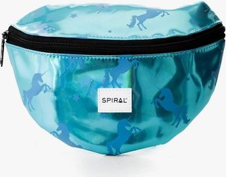 Spiral Womens Crescent Shape Novelty Print Fanny Pack with Patch - Silver - Size: ONE size