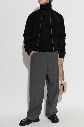 Ami Suede bomber Jacket, Mens, Black