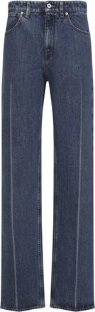 Jil Sander Indigo Blue Cotton 114 Treated Trousers