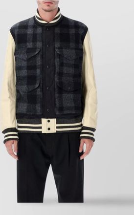 Junya Watanabe quilted back varsity style jacket