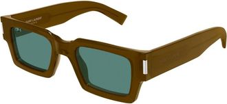 Saint Laurent SL 572 Zonnebril - Heren - Zonnebrillen - Bruin - 50 MM - Nylon - Accessoires