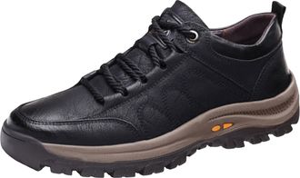 Generic Mens Autumn Winter Hiking Sneakers Casual Outdoor Walking Shoes Thickened Warm Comfortable Footwear for Daily Use and Travel Activities (Black, 5.5)