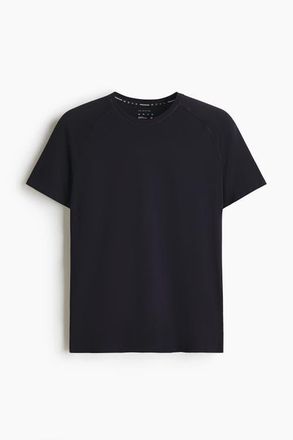 H&M Muscle Fit Sports T-shirt With Drymove in Dark Blue at Nordstrom, Size X-Large