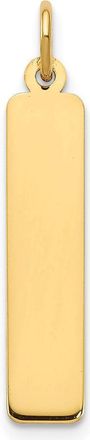 Diamond2Deal 14k Gold Medium Blank Bar Charm Pendant