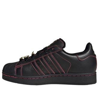 adidas Superstar Core Black Gold Red JS1380
