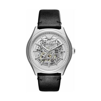 Emporio Armani Accessoires, Heren, Zwart, ONE Size, Leer, Ar 60003 Horloge