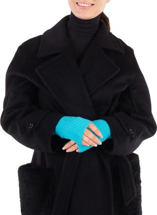 Kujten Blue Fingerless Cashmere Mittens