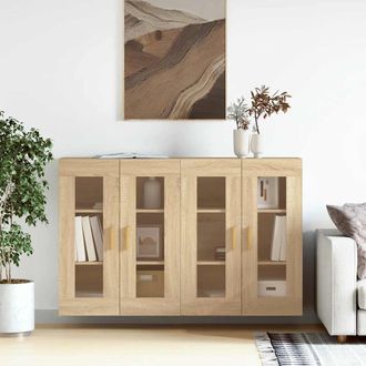 vidaXL Vidaxl - Armarios De Pared 2 Uds Madera De Ingenier&iacute;a Roble Sonoma