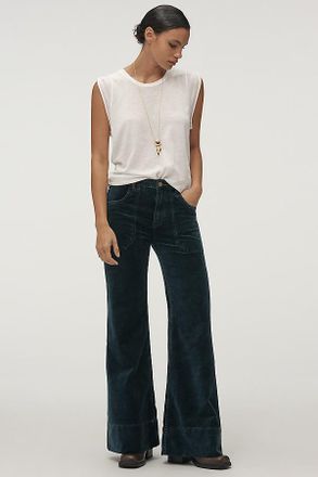 Pilcro Rylan Velvet High-Rise Flare Jeans