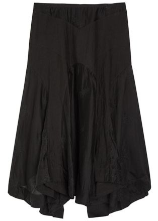 Our Legacy Petti Embroidered Woven Skirt - Black - 42 (UK14 / L)