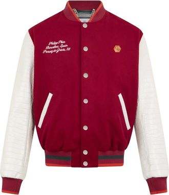 Philipp Plein Bomber Cocco - - Jackets - Uomo - Rosso - L