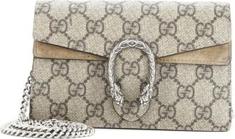 Gucci Dionysus Bag GG Coated Canvas Super Mini crossbody bag - Bruin