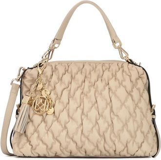 Kazar Chique Beige Gewatteerde Tas - Dames - Schoudertassen - Beige - ONE Size - Leer - Tassen