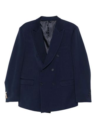 Family Fir$t Milano double-breasted blazer - men - Silk/Polyester/Viscose - 52 - Blue