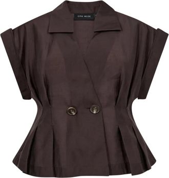 Copenhagen Muse Shirts - Dames - Overhemden - Bruin - M - Overhemden