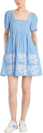 Draper James Dottie Babydoll Dress With Floral Embroidery