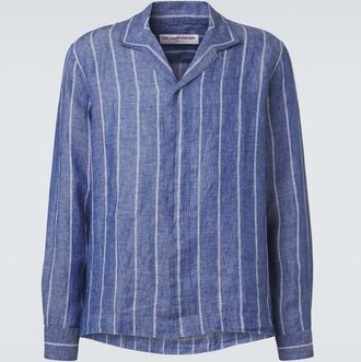 Orlebar Brown Sylvan striped linen shirt